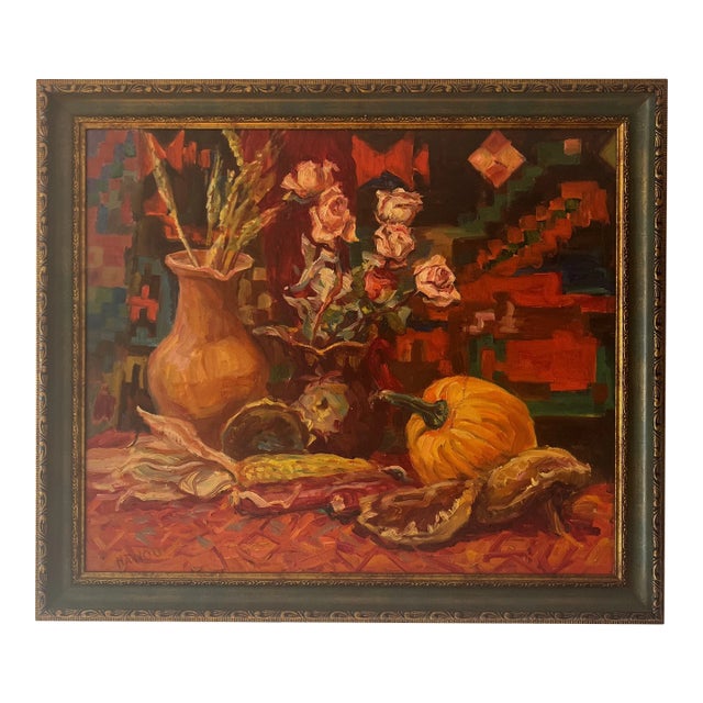 2000s Still Life Oil Painting on Canvas Framed by Liviu Hancu For Sale