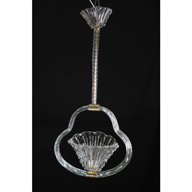 1940s Charming Ercole Barovier Art Deco Chandelier, "Bullicante" Glass Murano For Sale - Image 15 of 17