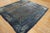 1920s Antique Square Blue Geometric Greek Key Chinese Baotou Wool Pile Rug For Sale - Image 4 of 12