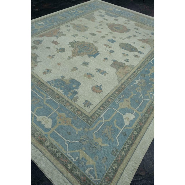 Turkish Turkish Oushak Rug 10' x 12'9" #18599 For Sale - Image 3 of 8