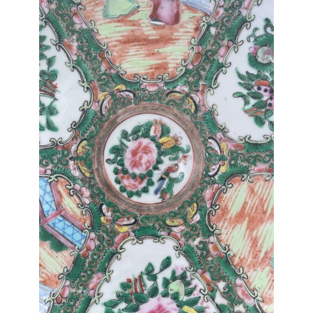 Mid 19th Century Porcelain Rose Medallion Charger For Sale - Image 9 of 9