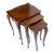 Set Three Louis XV-Style Kingwood and Parquetry Nesting Tables, French, C. 1880 For Sale