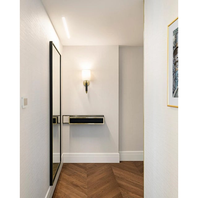 Not Yet Made - Made To Order Piazza Golden Bronze With Ebony Wood Wall Light For Sale - Image 5 of 5