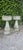 Very good pair of weathered reconstituted garden planters onplinths, come into two for transport, in overall very good...