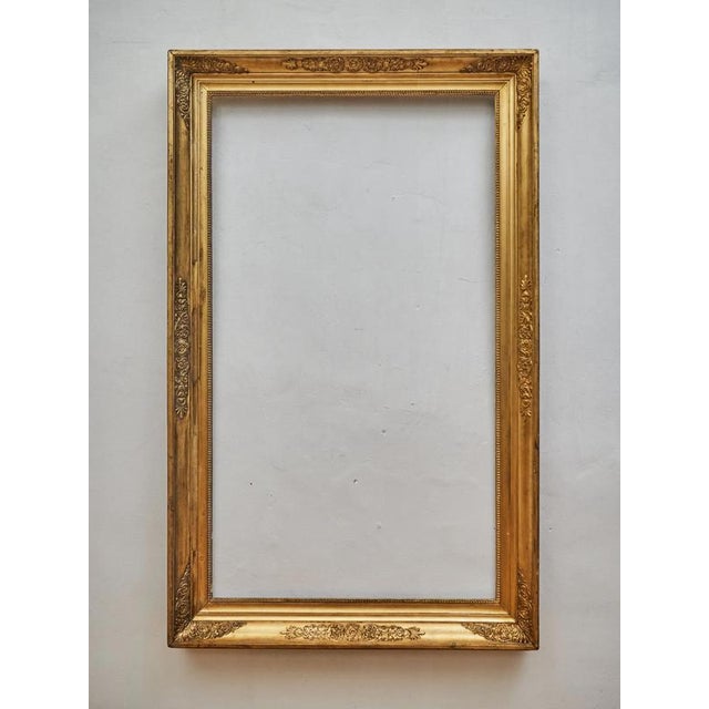 Antique Biedermeier Gilded Picture Frame For Sale - Image 9 of 10