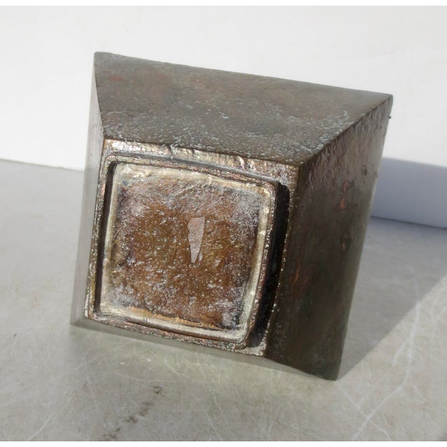 Japanese Mid-Century Bronze Vase Circa 50s For Sale - Image 4 of 8