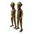 Late 19th Century Old Antique Pair of Bronze Tikar Figures For Sale - Image 5 of 9