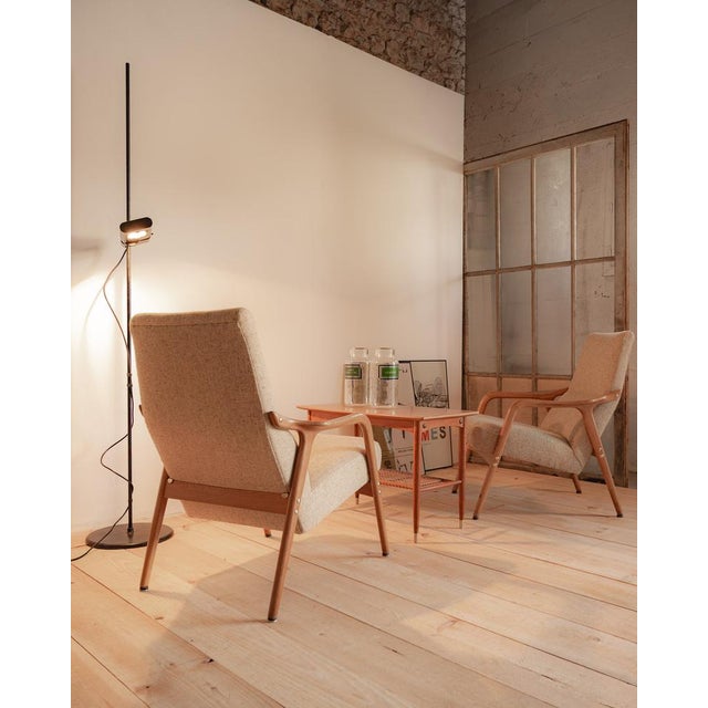 Beige Armchairs by Bertil Fridhagen for Bodafors, 1960s, Set of 2 For Sale - Image 8 of 9