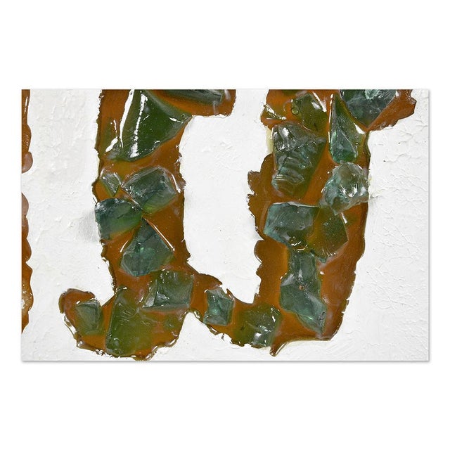 Henri Fernandez, Composition of Letters, 1970s, Fractal Resin Wall Decoration For Sale - Image 3 of 6