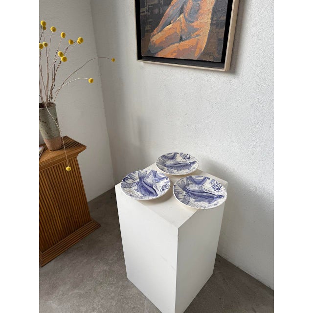Fish Plates, 1980s, Set of 3 For Sale - Image 4 of 18