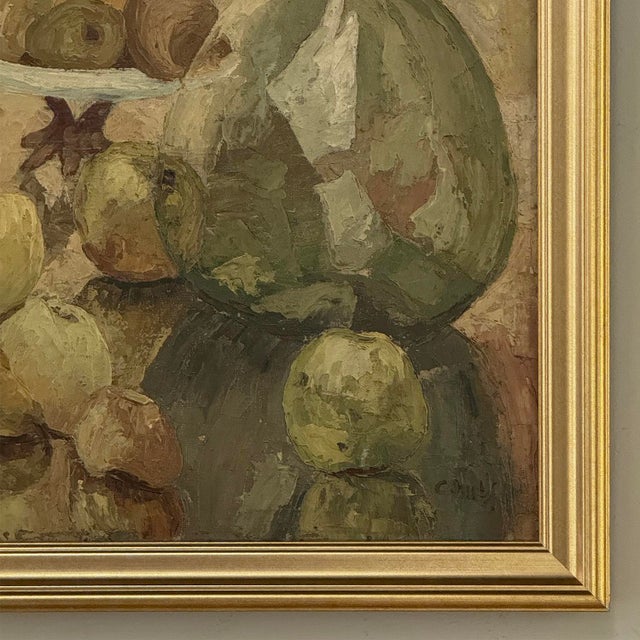 Framed Oil Painting on Canvas by Gustave Camus (1914-1984) 'Still Life' For Sale - Image 9 of 17