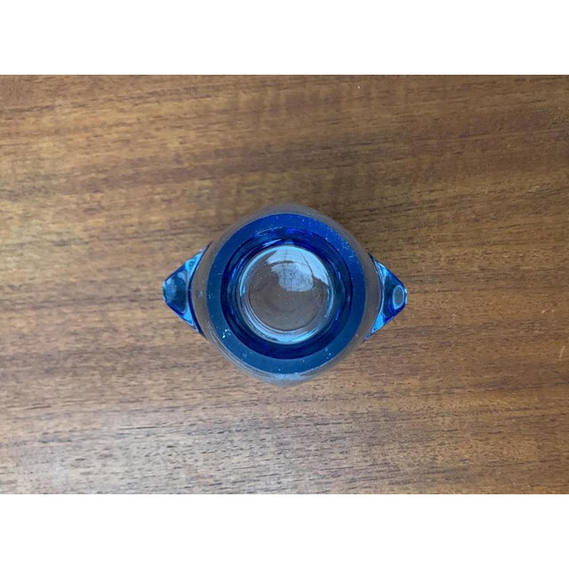 Mid-Century Model 20064 Blue Glass Vase by Vladislav Urban for Hermanova Hut, 1960s For Sale - Image 11 of 18