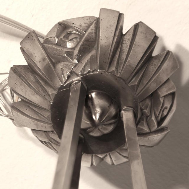 French Art Deco Chandelier by David Gueron for Verrerie D'Art Degué, 1930s For Sale - Image 15 of 18