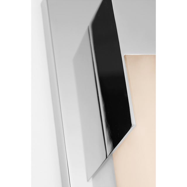 Modern Kelly Wearstler for Visual Comfort Signature Covet 26" Bracketed Bath Light in Polished Nickel with Alabaster For Sale - Image 3 of 8