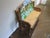 Item 86654: Carved wood duck bench. Age: 1990's. Details: Hand painted scenery. Condition: Very clean excellent original...