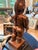 Contemporary Late 20th Century After Fernando Botero Bronze-Patina Classical Warrior Sculpture on Marble Base For Sale - Image 3 of 6