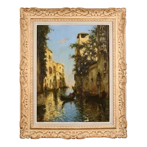 Large Post Impressionist Oil Painting Venice, Albert Duprat 1882-1974