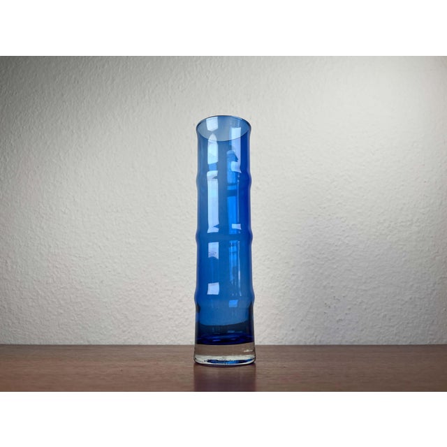 Mid-Century Swedish Glass Bamboo Vase from Aseda, Sweden, 1960s For Sale - Image 6 of 13