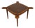 Vintage Old Colony Beacon Hill Walnut & Leather Games Table W/ Hidden Drink Holders For Sale