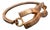1980s Pierre Cardin Signed Gilt Metal French Bracelet For Sale