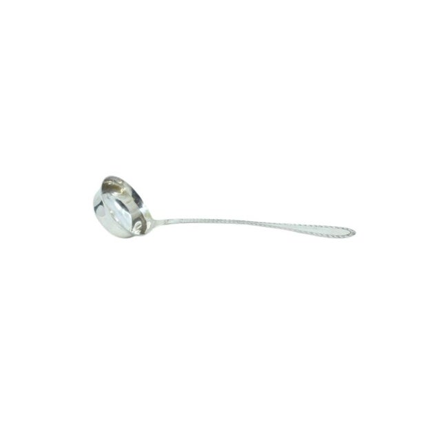 Silver Soup Ladle with Handle Grooves For Sale - Image 6 of 6
