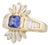 2.75ctw Tanzanite Diamond Ring 18k Yellow Gold Size 8.75 Cocktail For Sale