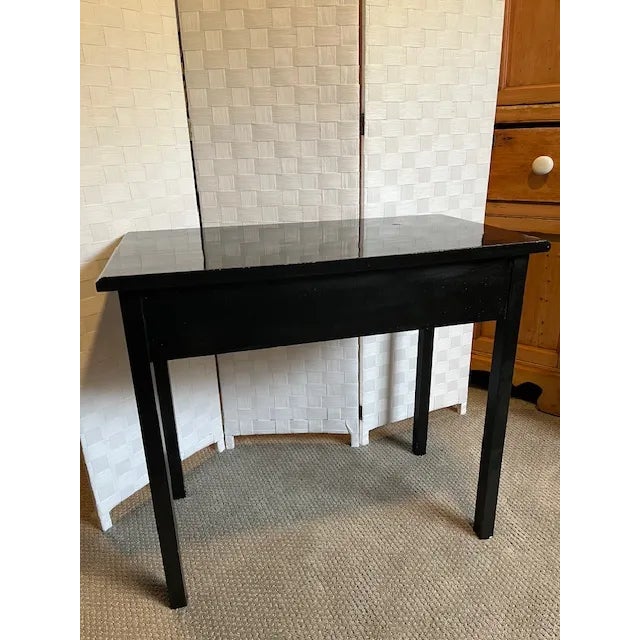 Ebony Late 20th Century George III Style Console Table For Sale - Image 8 of 12