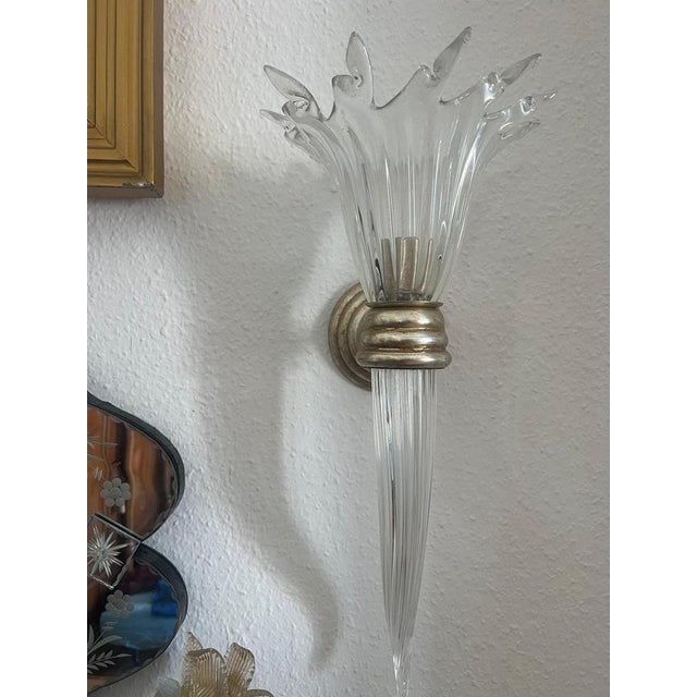 Murano Wall Sconces, 1940, Set of 2 For Sale - Image 17 of 18