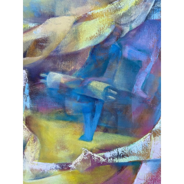 Joseph Wolins, Joseph Wolins WPA Artist Dancing, Torah Modernist Judaica Cubist Oil Painting For Sale - Image 16 of 18