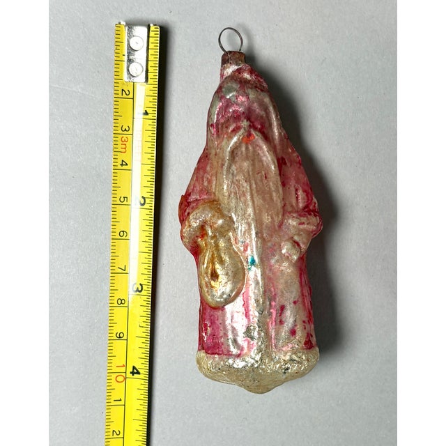 Red Collection of 8 Antique German Mercury Glass Santa Claus Christmas Ornaments, C. 1920–1940 For Sale - Image 8 of 18