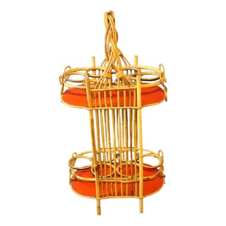 Vintage Bamboo and Rattan Bar, 1950s For Sale