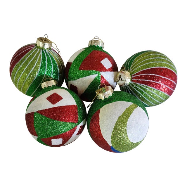Vintage Vera Neumann/Metropolitan Museum of Art Christmas Ornaments-Set of 5 For Sale