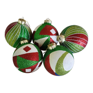 Vintage Vera Neumann/Metropolitan Museum of Art Christmas Ornaments-Set of 5