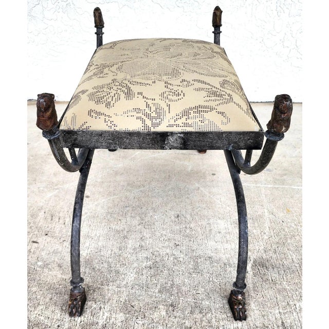 Curule Bench Footstool With Lion Motif For Sale - Image 13 of 16