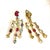 Bochic “Orient” Ruby and Multi Gem Chandelier Earrings Set 18K Gold & Silver - 2 Pieces For Sale In New York - Image 6 of 7