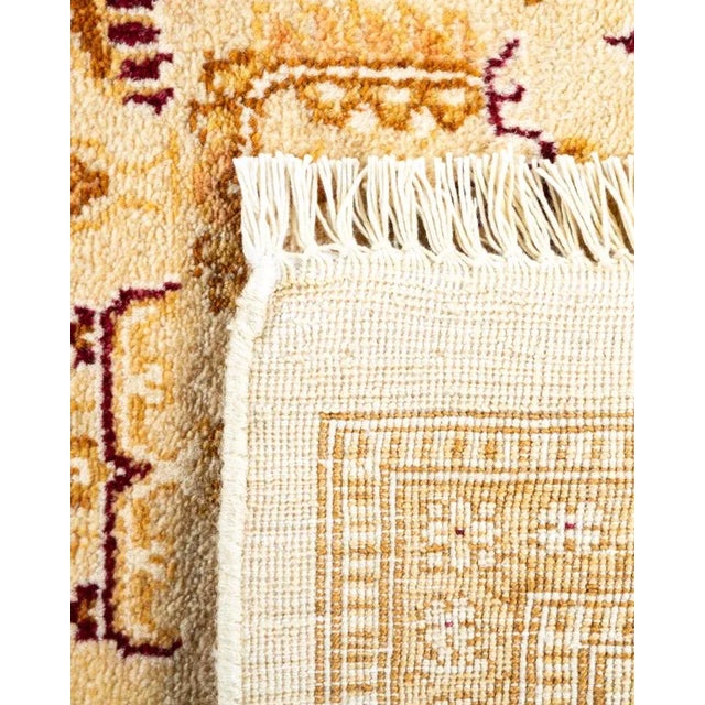 2000 - 2009 Mogul, One-of-a-Kind Hand-Knotted Area Rug in Ivory, 6' 1" x 8' 7" For Sale - Image 5 of 8