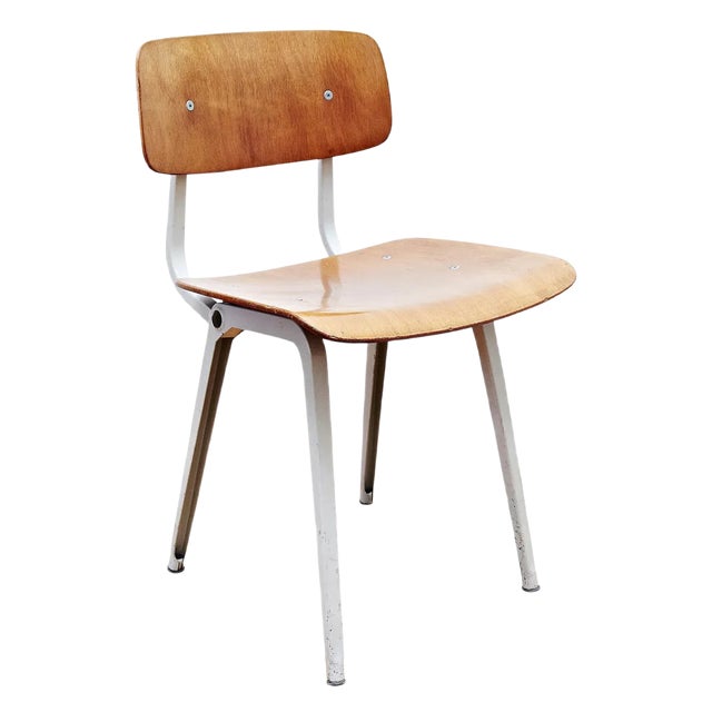 Industrial Rationalist Metal and Laminated Wood Result Chair by Friso Kramer for Ahrend De Cirkel, 1953 For Sale