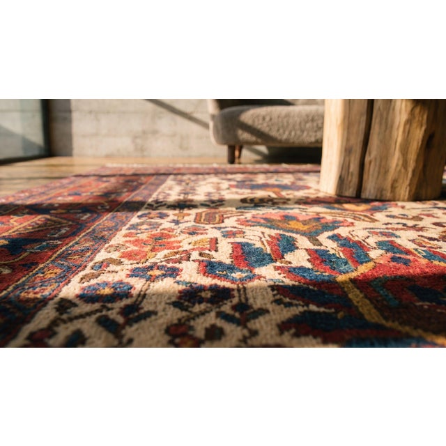 Late 19th Century S.E. Persian Afshar Carpet ( 5'2" x 6'7" - 157 x 201 ) For Sale - Image 10 of 11