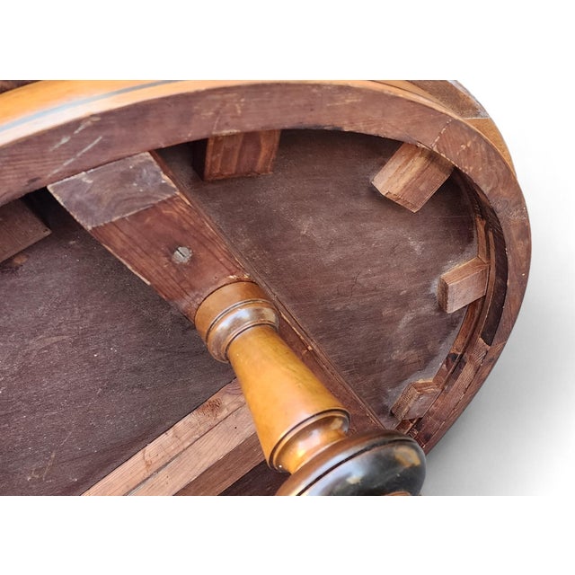 Antique German Biedermeier Style Pillared Base Center Occasional Table C1880 For Sale - Image 11 of 11