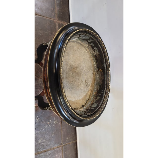 Mid 19th Century French Empire Marquetry Planter Napoleon III Period 19th Century Thuja and Ebonized Wood Inlaid For Sale - Image 5 of 10