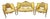 Vintage Gilt Caned Settee & Pair of Armchairs For Sale