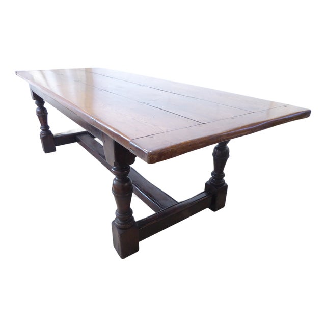Antique Jacobean Style Oak Table For Sale
