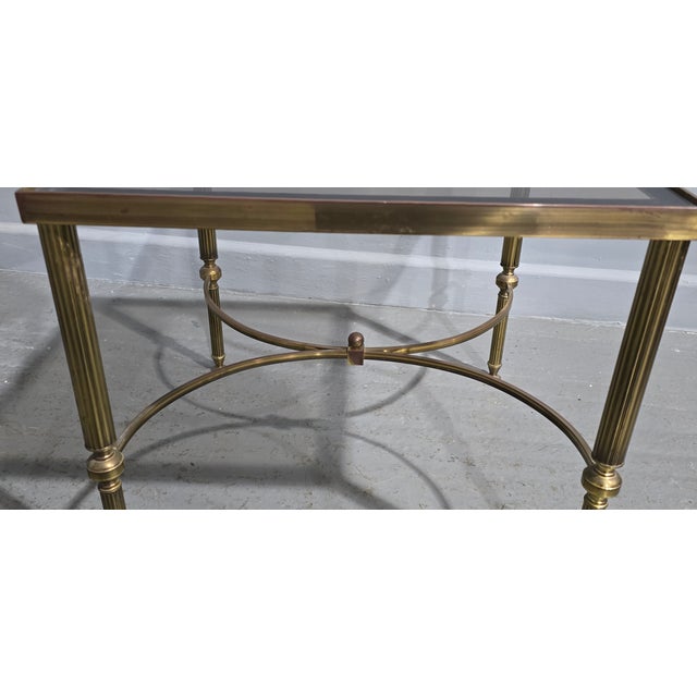1920s French Brass Lamp Tables from Maison Jansen, 1920s, Set of 2 For Sale - Image 5 of 11
