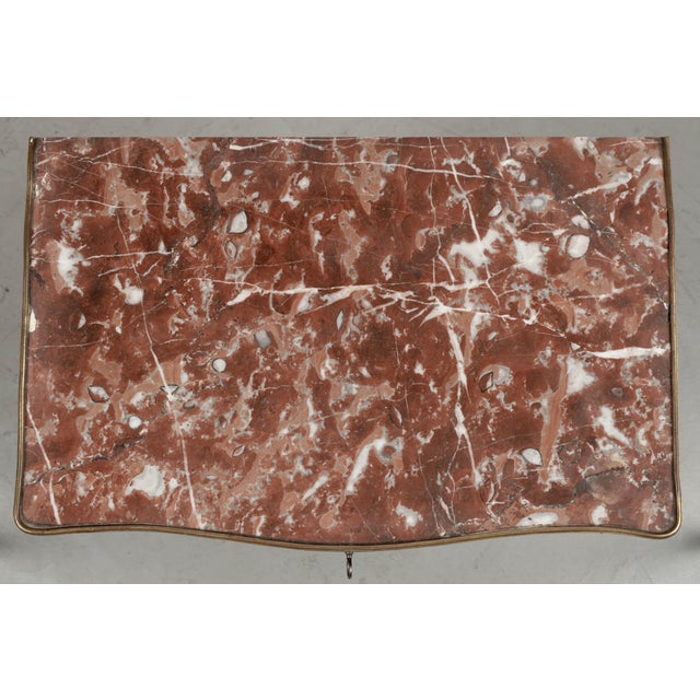Louis XVI Style Marble Top Nightstand or Side Table For Sale - Image 9 of 9