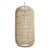Modern Coastal Raw Wicker Cylinder Pendant Light Large For Sale
