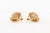 Late 20th Century Modernist Mabe Pearl and Diamond 14k Yellow Gold Earrings For Sale - Image 5 of 6