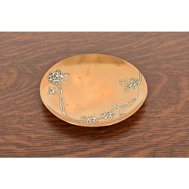 Heintz Art Metal Shop Heintz Arts & Crafts Sterling Silver on Bronze Plate For Sale - Image 4 of 11