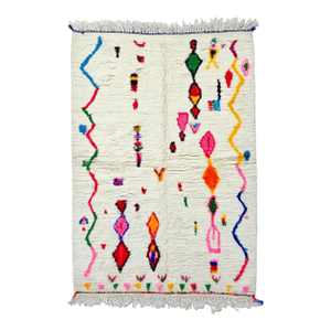 Moroccan Azilal Wool Rug - 8.4 X 5 Ft