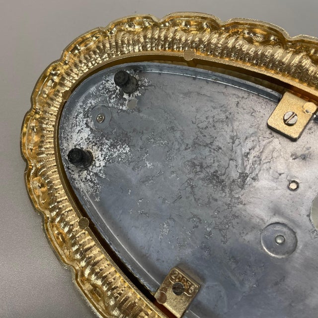 Gold Tone Glass Wall Light attributed to Glashütte Limburg, 1970s For Sale - Image 12 of 17