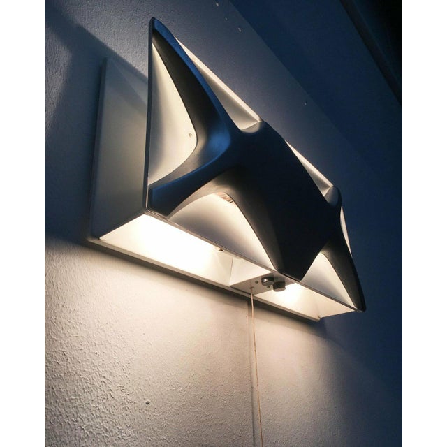 Silver Mid-Century Space Age Cross Oyster Style Wall Lamp by Klaus Link for Heinz Neuhaus Leuchten, Germany, 1960s, Set of 2 For Sale - Image 8 of 18